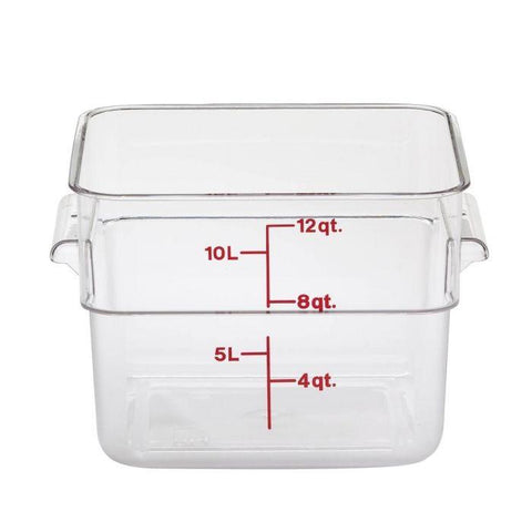 Cambro 12 qt CamSquare Food Container - Clear | 12SFSCW135.