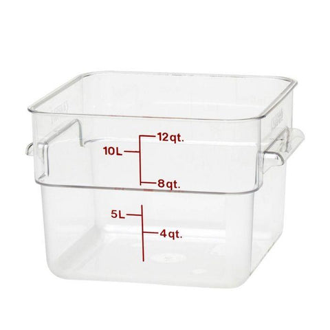 Cambro 12 qt CamSquare Food Container - Clear | 12SFSCW135.