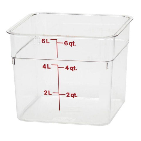 Cambro 6 Quarts Square Storage Container | 6SFSCW135