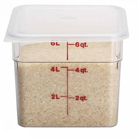 Cambro 6 Quarts Square Storage Container | 6SFSCW135