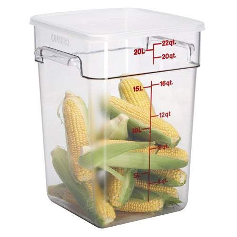 Cambro Cover for 12, 18, & 22 qt CamSquare® Clear Containers - Polyethylene, Translucent | SFC12SCPP190