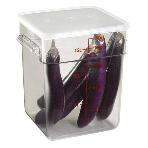 Cambro Cover for 12, 18, & 22 qt CamSquare® Clear Containers - Polyethylene, Translucent | SFC12SCPP190